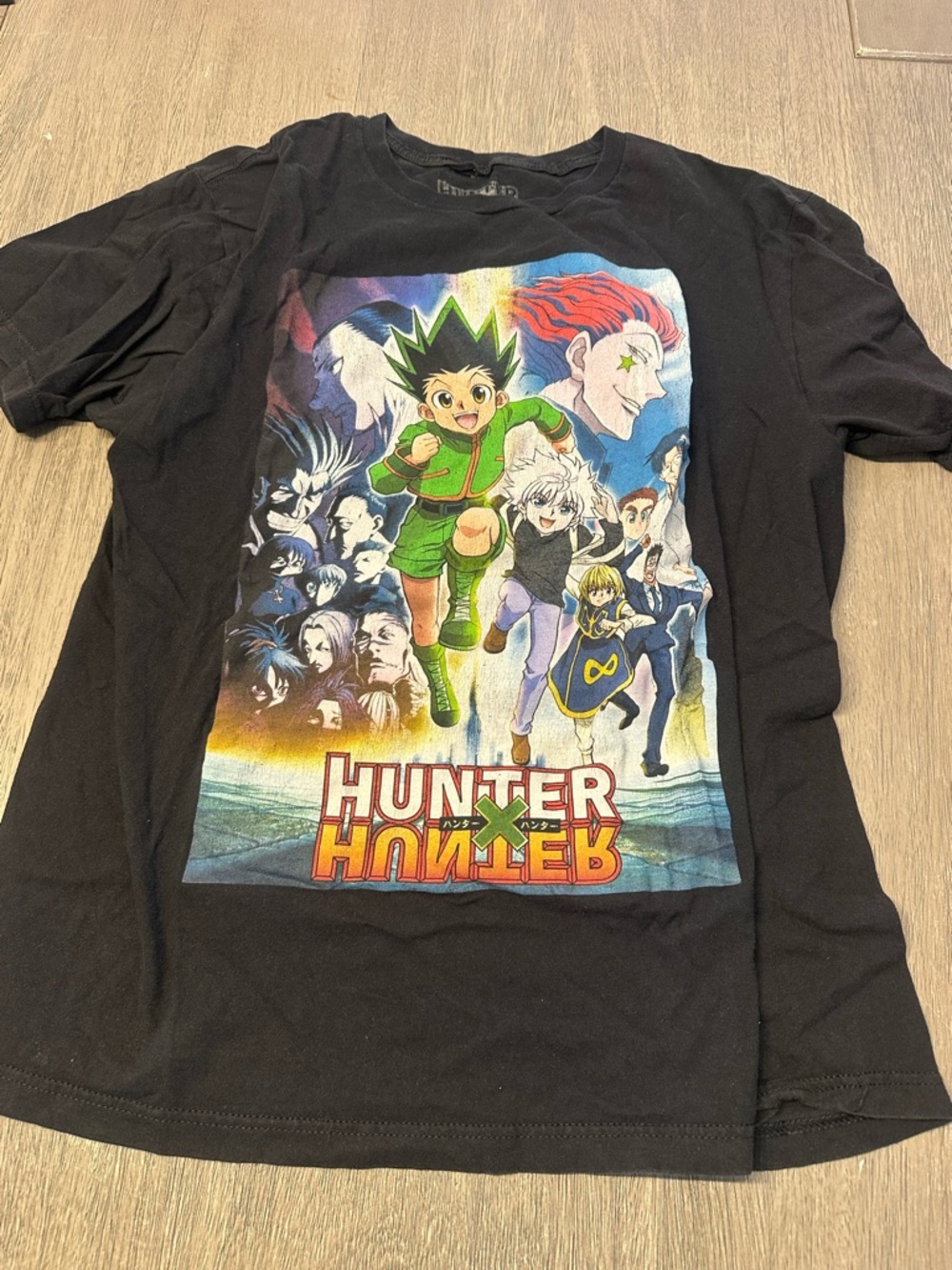 Hunter x Hunter Boys Black Graphic Tee - Anime Character Front Print
